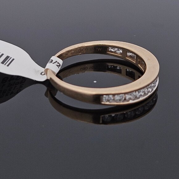 10K Yellow Gold 1/2TCW Diamond Channel Set Band Wedding Ring Size 7.25 - Picture 10 of 15